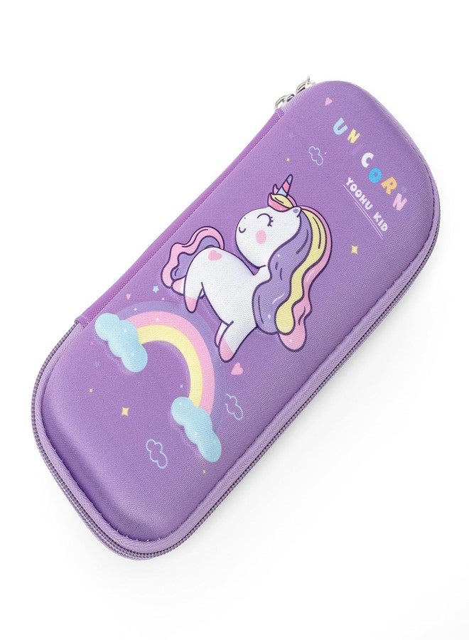 Xpandio Pencil Case for Girls & Boys, Kids Cute Pencil Pouch, 3D EVA Large Capacity Pen Holder, Cute School Portable Pencil Bag Gift (Unicorn) - Image 1